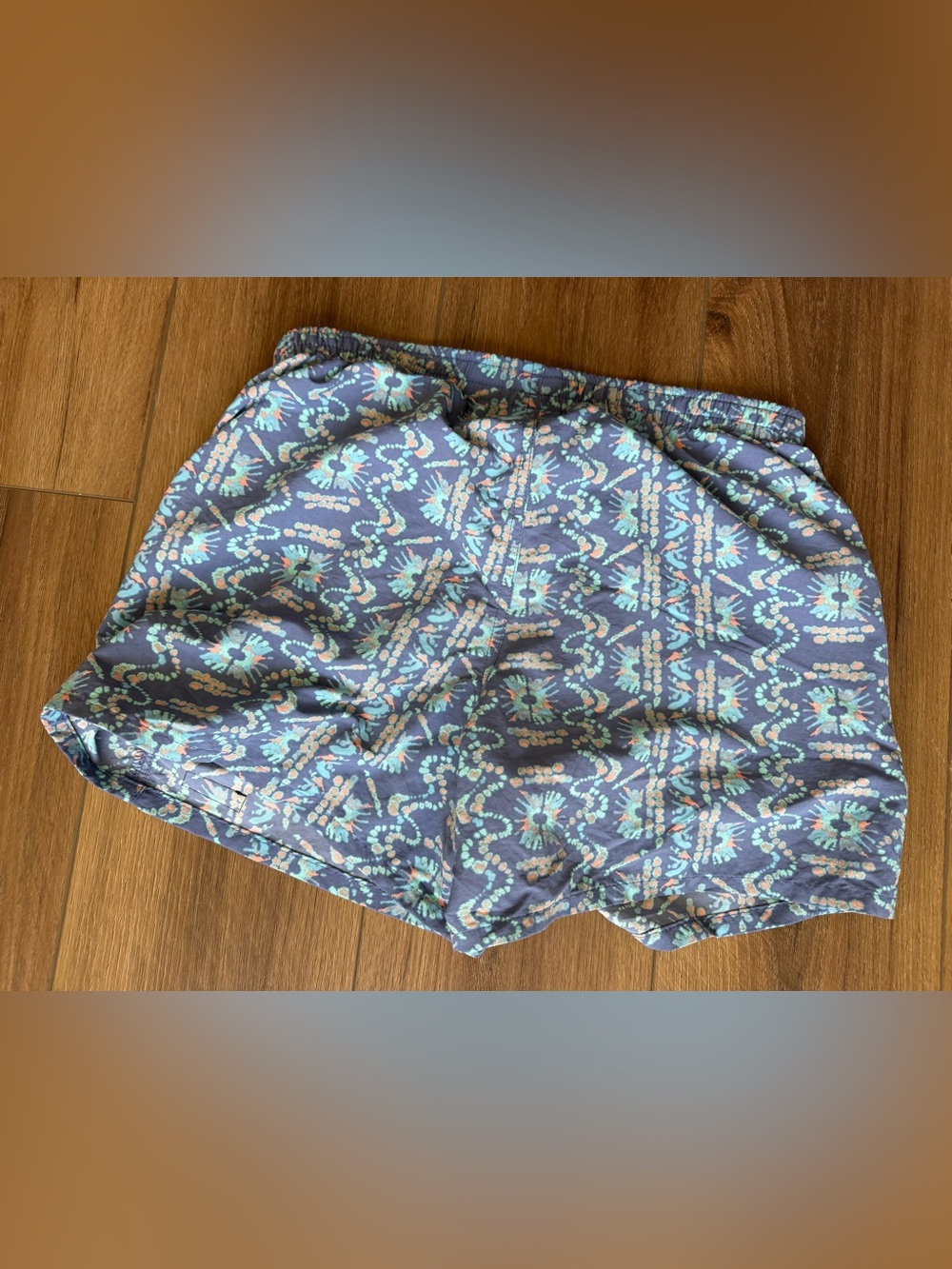 Patagonia Baggies Shorts Womens Small Blue Sunshine Dye 5 Inch Swim Print - Picture 6 of 7